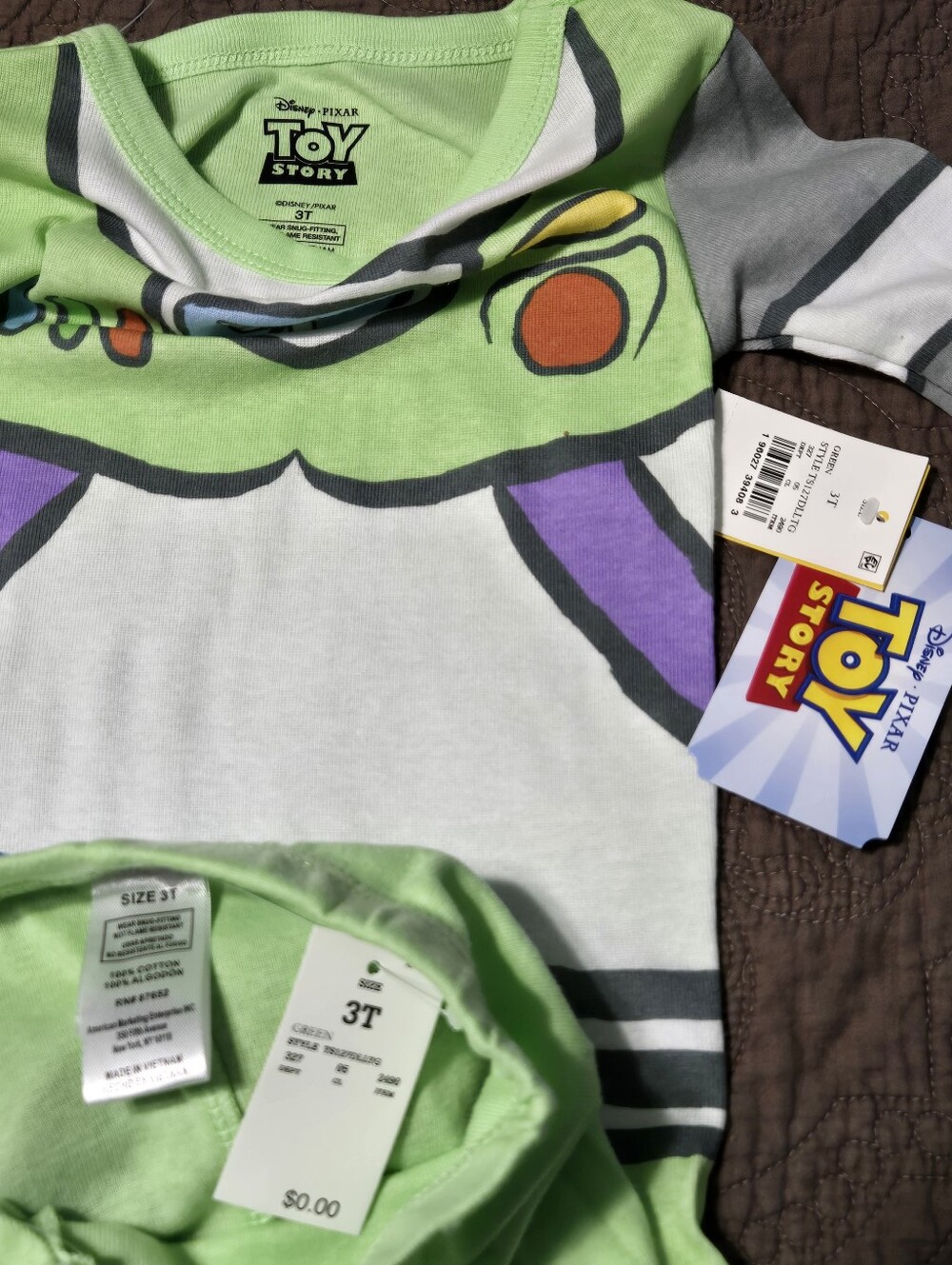 Disney Toy Story Buzz Lightyear Costume PJ Set, toddler 2T or 3T choose size - Picture 9 of 10